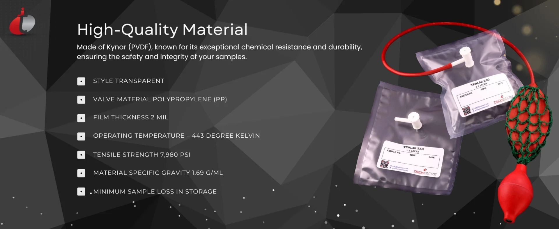 Tedlar Bag (2) Features Tedlar Bag